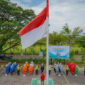 Peserta Apel Peringatan Bulan Keselamatan dan Kesehatan Kerja (K3) Nasional 2026 PT PLN Nusantara Power Unit Pembangkitan (UP) Sebalang mengikuti apel dengan tertib di halaman kantor UP Sebalang, di bawah kibaran Merah Putih.