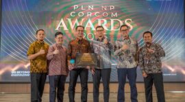 PLN NP UP Sebalang meraih Best Media Elektronik Corcom Award 2025
