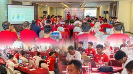 Foto bersama peserta raker 2025 yang terdiri dari All manajemen, all team leader, dan Ranger UP Sebalang
