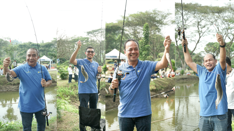 Keceriaan dan semangat terpancar dari para direksi PLN Nusantara Power saat mengikuti lomba memancing Bersama pegawai PLN Nusantara Power UP Sebalang. Momen kebersamaan ini bukan hanya tentang siapa yang mendapatkan ikan terbanyak, tapi juga tentang mempererat silaturahmi dan menciptakan energi positif di luar ruang kerja