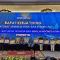 Para penerima penghargaan dari Kementerian KKP RI berfoto bersama Menteri Kelautan dan Perikanan Sakti Wahyu Trenggono  (ke sembilan dari kiri)   di sela acara Rapat Kerja Teknis Direktorat Jenderal Penataan Ruang Laut pada  Selasa (16/7) di Jakarta.
