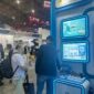 Petugas dari PLN Nusantara Power tengah memberikan penjelasan terkait FABA pada pengunjung Exhibition Construction Indonesia  yang mengunjungi stand pameran PLN Nusantara Power pada Kamis (11/9). di JIEXPO  Kemayoran, Jakarta.