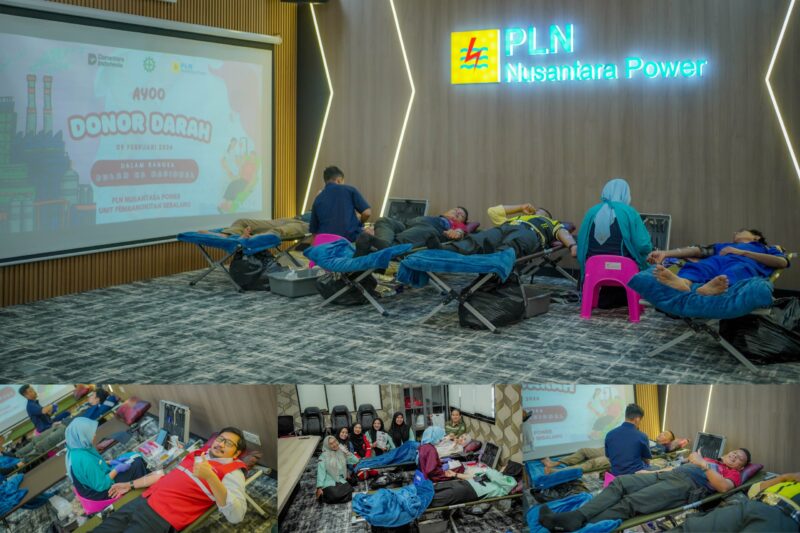 Donor Darah dalam rangkaian acara Peringatan Bulan K3 Nasional 2026 PLN Nusantara Power UP Sebalang