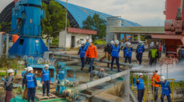 Peninjauan fasilitas di area operasional pembangkit serta observasi langsung terhadap sistem pemanfaatan air laut oleh tim PSDKP Pangkalan Jakarta