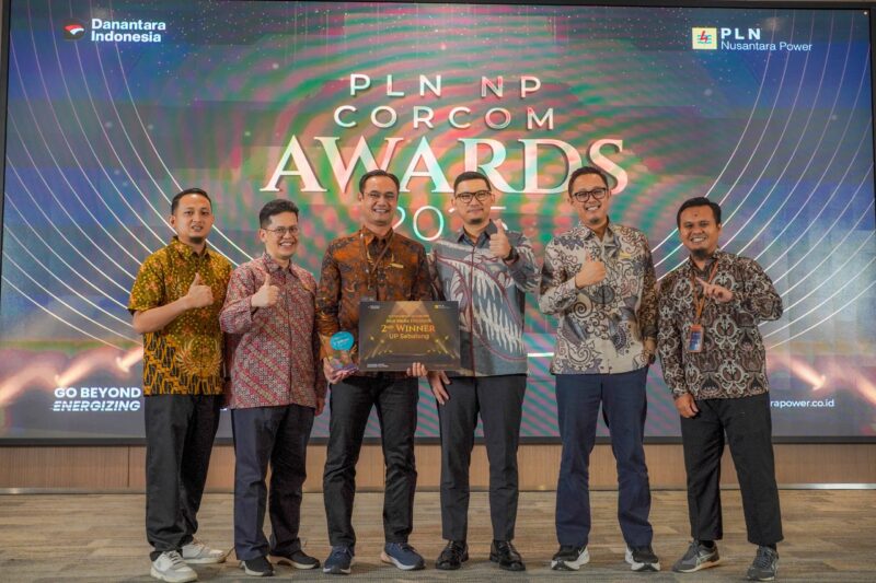 PLN NP UP Sebalang meraih Best Media Elektronik Corcom Award 2025